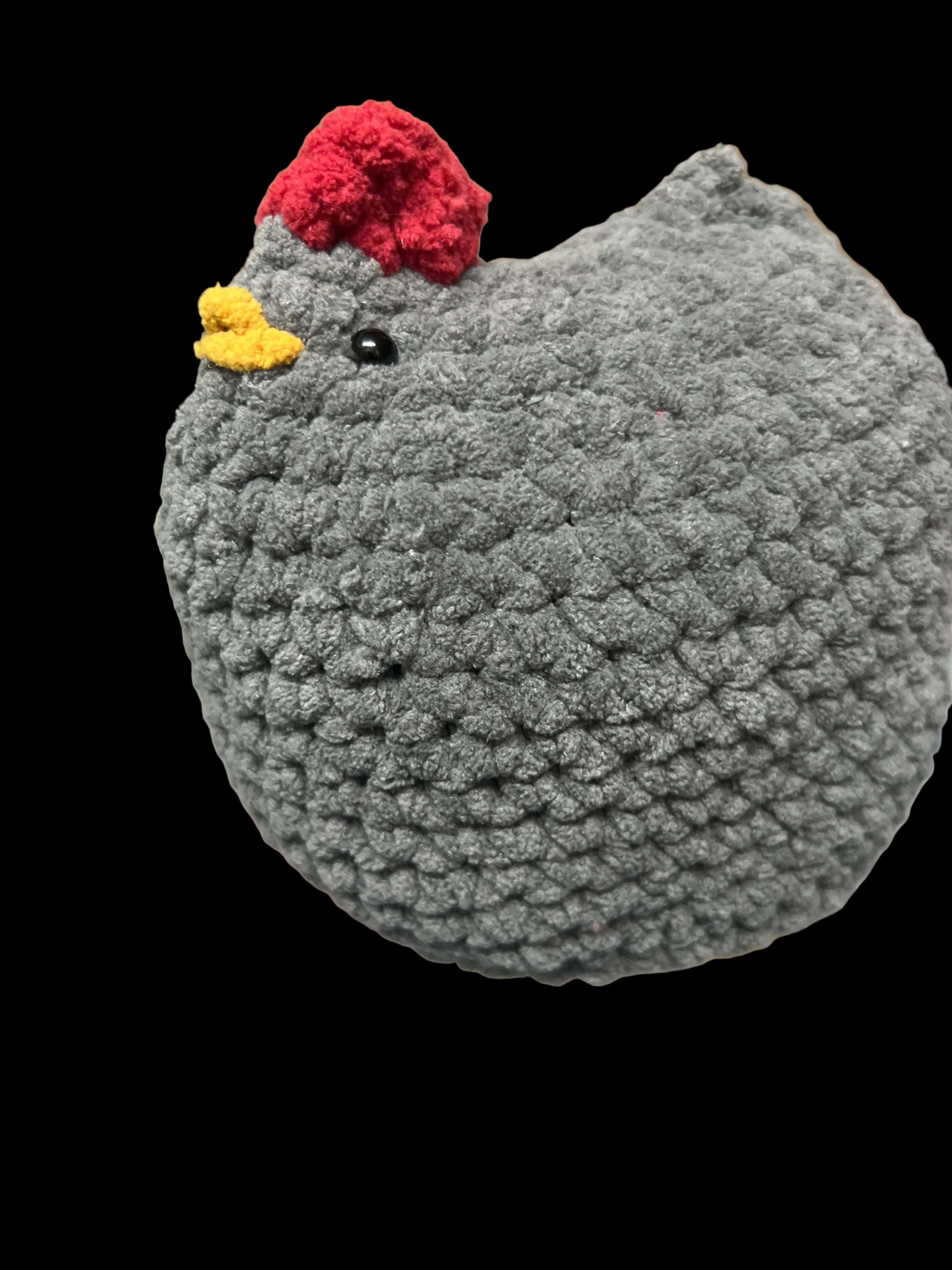 Large crocheted chickens ￼
