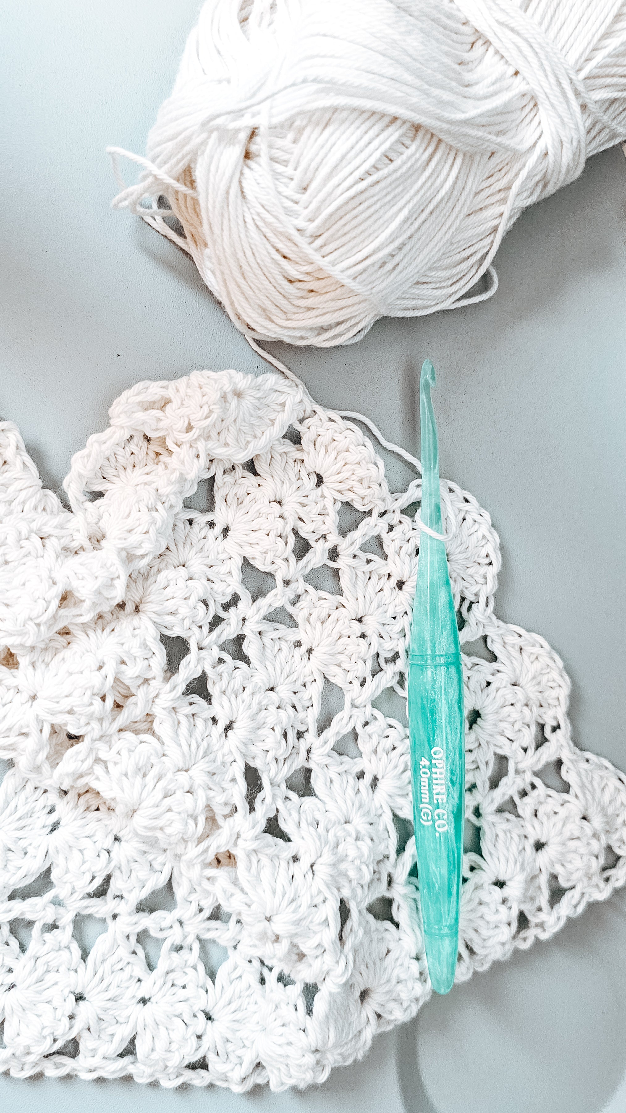 Aquamarine March Birthstone Crochet Hook