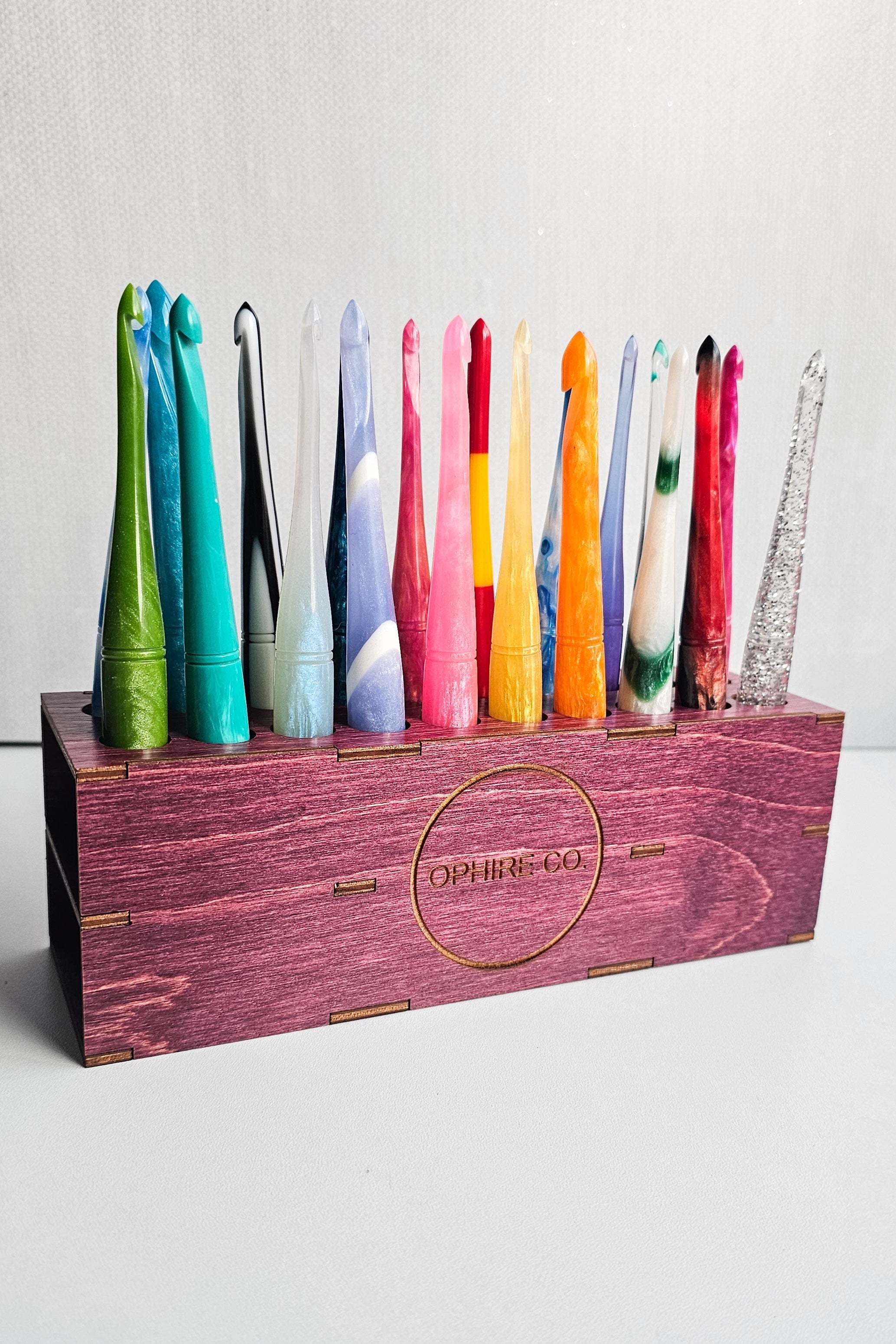 Plum Wooden 20 Hook Stand