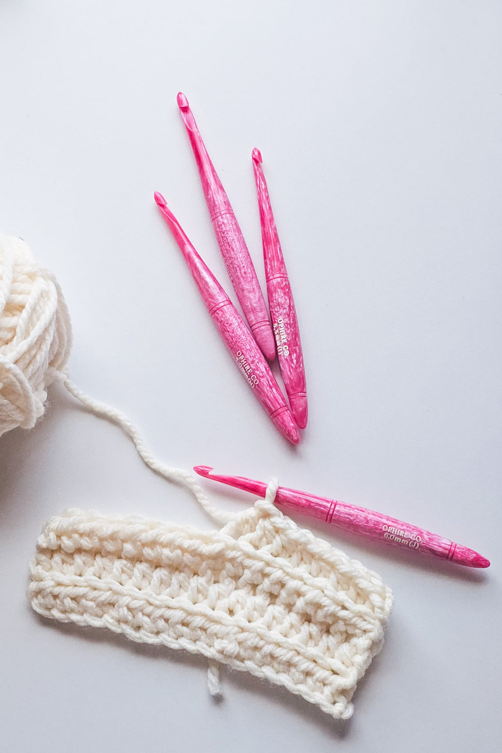 Pink Tourmaline October Birthstone Crochet Hook