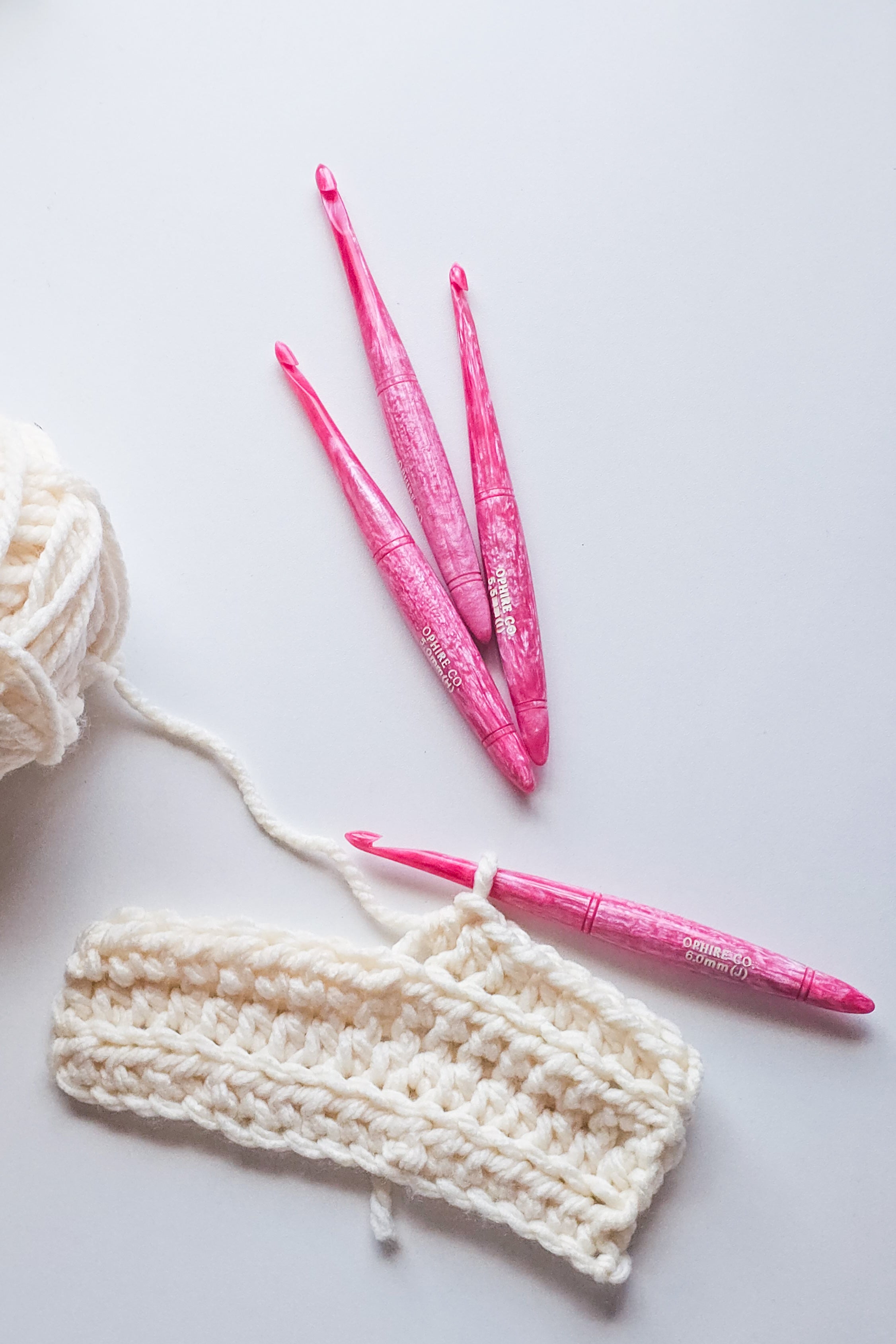 Pink Tourmaline October Birthstone Crochet Hook