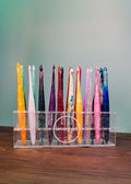 Clear Glitter Crochet Hook Stand