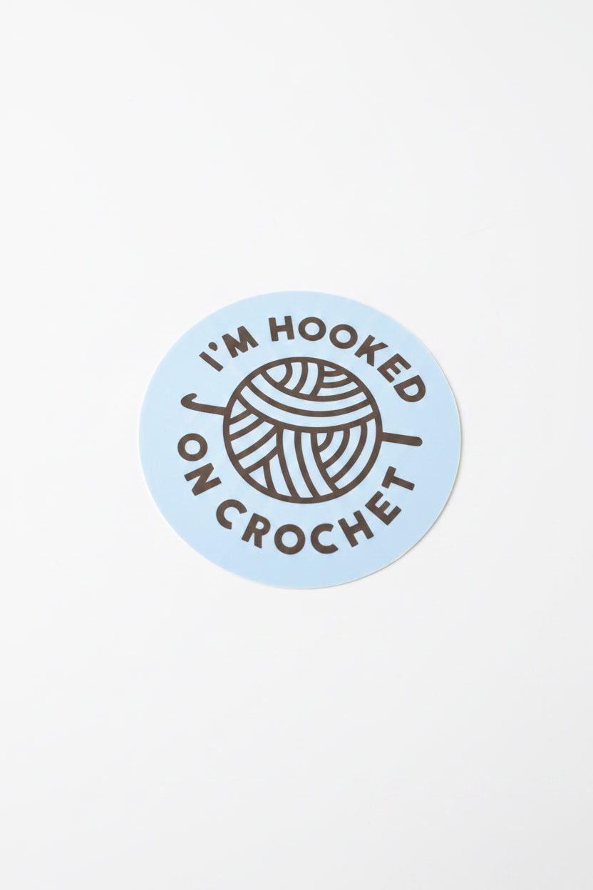 I’m hooked on crochet sticker