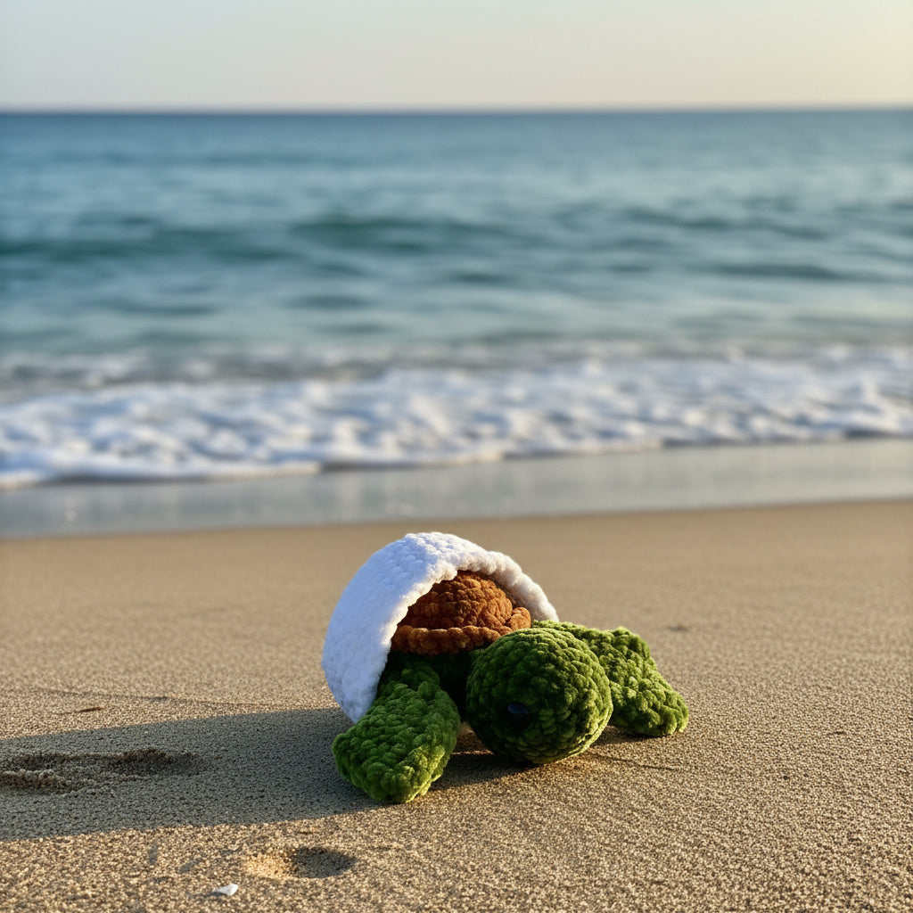 Sea turtle and egg
