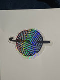 ￼ Yarn ball glitter sticker