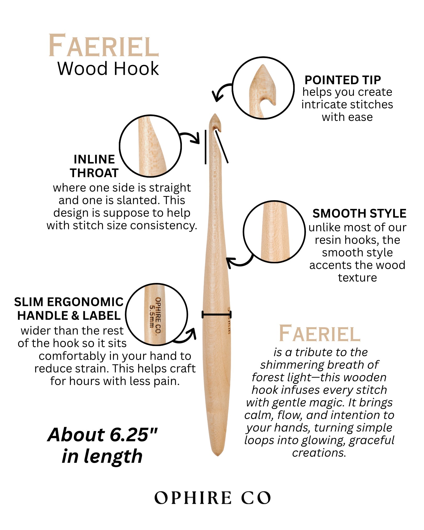 Faeriel Woodland Crochet Hook