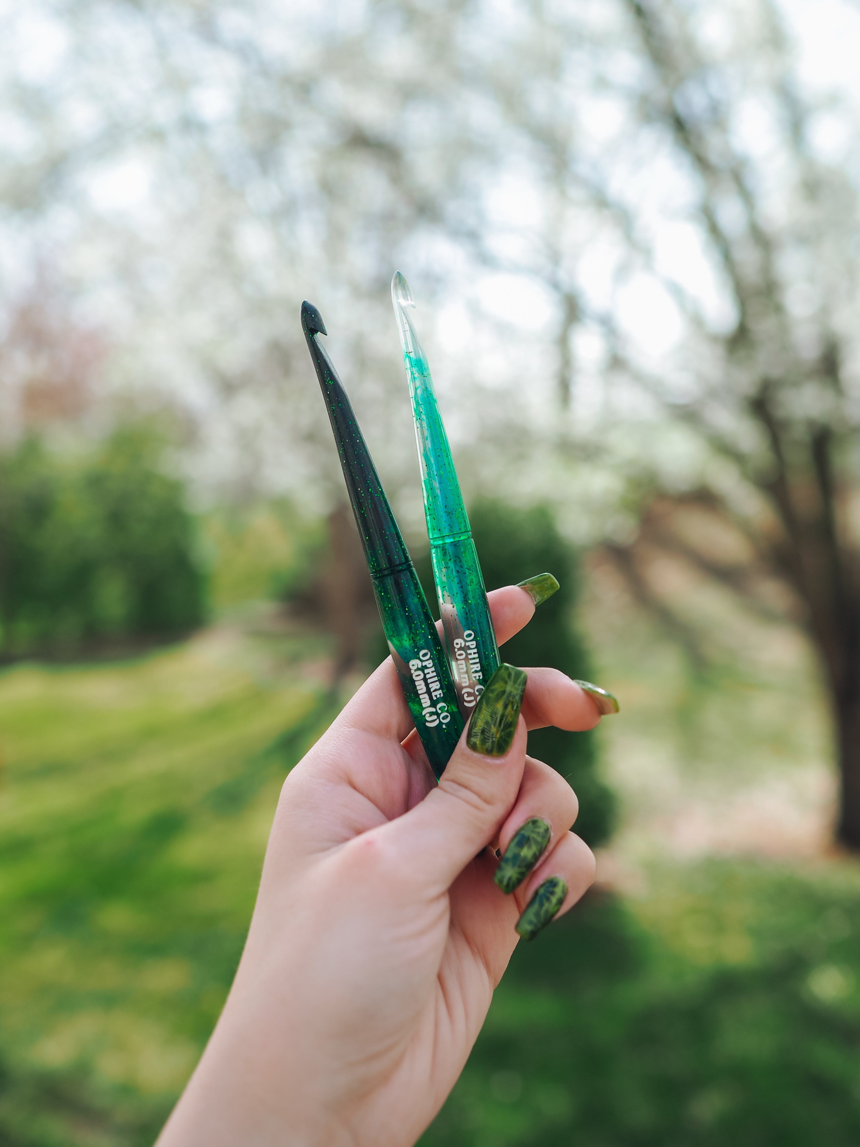 Emerald May Birthstone Crochet Hook