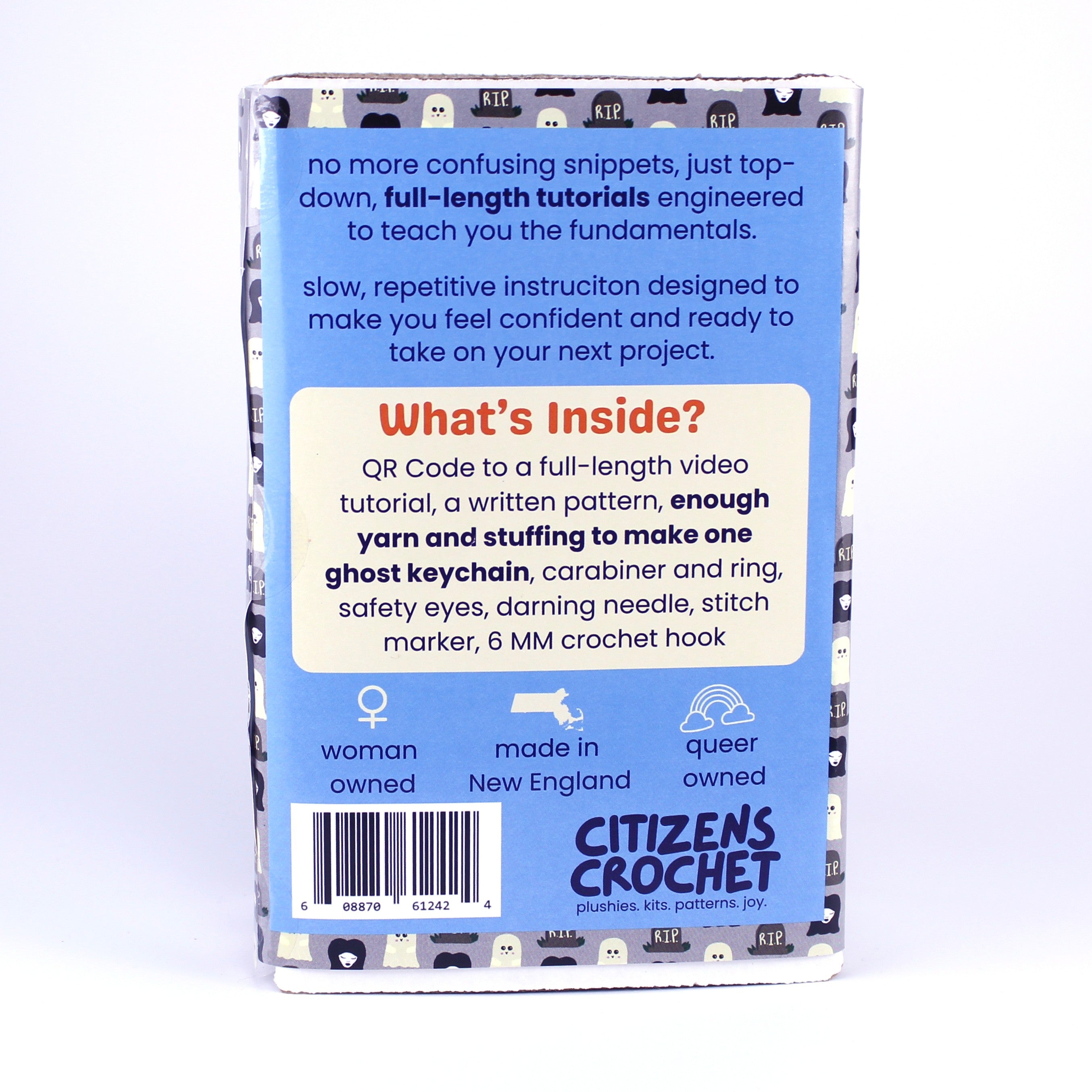 Ghost Keychain Learn to Crochet Kit