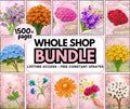 1500+ Flower Crochet PATTERN WHOLE SHOP Bundle Bouquet Amigurumi Rose Daffodil Daisy Wedding Bride Spring Summer Sympathy Teacher Easter Mom