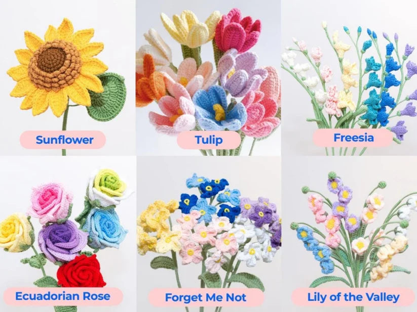 800+ Ultimate Flower Crochet Pattern Bundle | Perfect for Weddings, Mother’s Day & Graduation Bouquets | Roses, Tulips & More | PDF Download