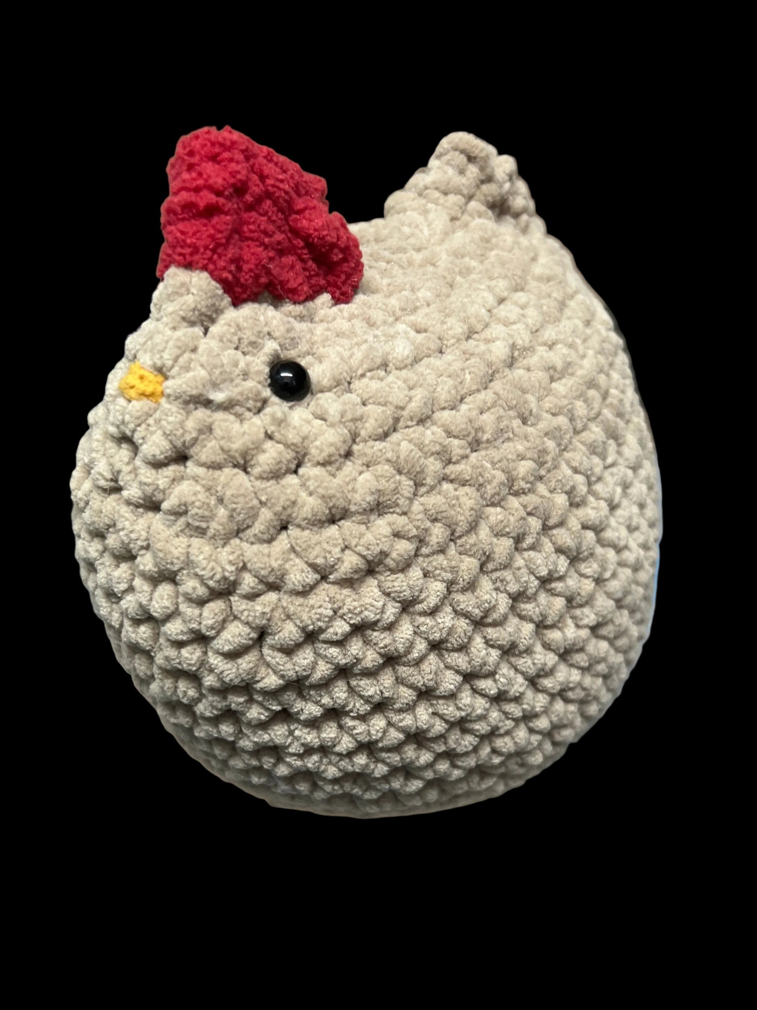 Large crocheted chickens ￼